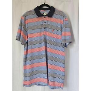 IZOD Golf Polo Shirt Mens Size XL Multi-Striped Collared Sporty Performance